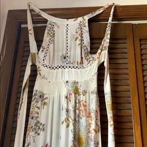 Long white floral dress